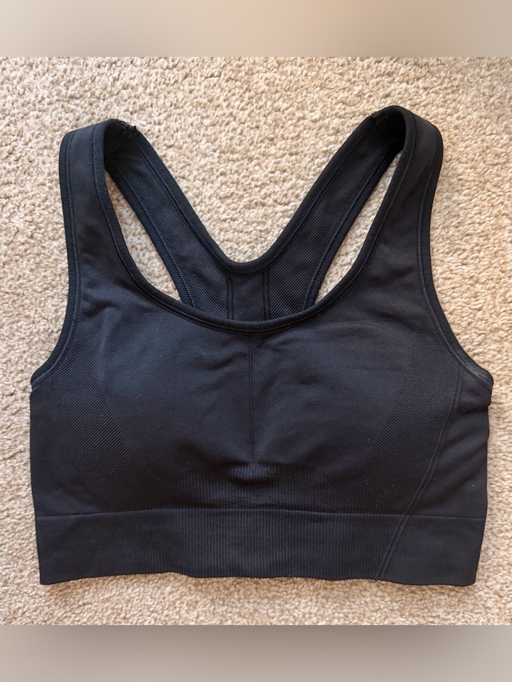 all in motion Black Seamless Racerback Sports Bra